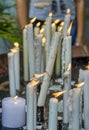 day of the dead, man lighting candles Royalty Free Stock Photo