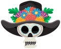 Day of the dead with Mexican calaca Royalty Free Stock Photo