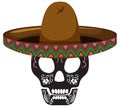 Day of the dead with Mexican calaca Royalty Free Stock Photo