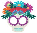 Day of the dead with Mexican calaca