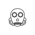 day of the dead, mexico icon. Element of day the Dead in Mexico line icon. Thin line icon for website design and development, app