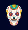 Day of the dead mexico sugar skull decoration art Royalty Free Stock Photo