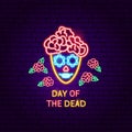 Day of the Dead Neon Label