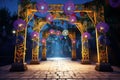 Day of the Dead Papel Picado Archway Entrance An