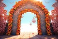 Day of the Dead Papel Picado Archway Entrance An