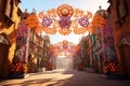 Day of the Dead Papel Picado Archway Entrance An
