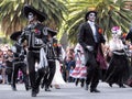 Mexico City, CDMX / Mexico - 29 10 2016: Day of the Dead Parade in Avenida Reforma with original characters from the James Bond `S Royalty Free Stock Photo