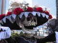 Mexico City, CDMX / Mexico - 29 10 2016: Day of the Dead Parade in Avenida Reforma with original characters from the James Bond `S