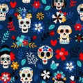 Day of the dead pattern Royalty Free Stock Photo