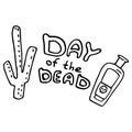 Day of the dead poster on white isolated backdrop Royalty Free Stock Photo