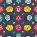 Day of the Dead seamless pattern Royalty Free Stock Photo