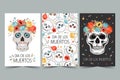 Day of the Dead. Set of cute posters