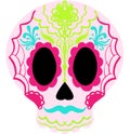 Day Of The Dead Skull. Skull Sugar Flower. Skull Tattoo. Vector Illustration