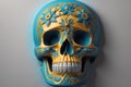 Day of the Dead sugar skull. Mexican sugar skull. ai generative