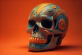 Day of the Dead sugar skull. Mexican sugar skull. ai generative