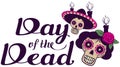 Day of the Dead text greeting card mexican holiday Dia de Muertos