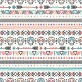 Day of the Dead. Tribal hand drawn line mexican ethnic seamless pattern. Border. Wrapping paper. Print. Doodles. Tiling