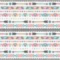 Day of the Dead. Tribal hand drawn line mexican ethnic seamless pattern. Border. Wrapping paper. Print. Doodles. Tiling