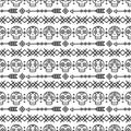 Day of the Dead. Tribal hand drawn line mexican ethnic seamless pattern. Border. Wrapping paper. Print. Doodles. Tiling