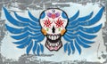 Day of the Dead Winged Sugar Skull Vector