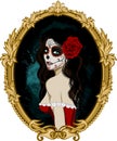 Day of the dead woman portrait Royalty Free Stock Photo