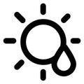 Day, dropbold outline vector icon which can easily modify or edit Royalty Free Stock Photo