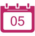 Day five, five Special Event day Vector icon that can be easily modified or edit.
