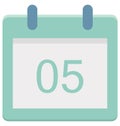 Day five, five Special Event day Vector icon that can be easily modified or edit.