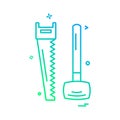 Day hammer labor labour saw icon vector design