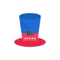 Day, Hat, Presidents, Usa  Flat Color Icon. Vector icon banner Template Royalty Free Stock Photo