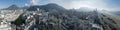 Aerial view of Rio de Janeiro, Copacabana beach. Views. Skyscrapers beaches and nature. Sidewalks and streets. Brazil