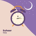 A clock at 03.00 AM for suhoor time.