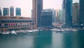 Day 4k time lapse from yacht dock from dubai