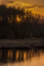 Day Lake Sunset Royalty Free Stock Photo