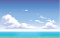 Day landscape sky clouds. Summer at sea. Royalty Free Stock Photo