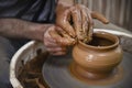 A day in the life of a pottery artist - at the pottery wheel.