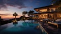 day lights Photograph an opulent villa escape: infinity pool vistas, panoramic landscapes, lavish interiors