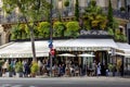 Day after lockdown due to covid-19 in a famous Parisian cafe in Paris
