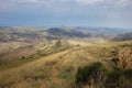 Day magnificant scene, mount slope, valley. Steppe landscape, top view. Georgia. the Caucasus