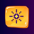 Day mode glossy ui button with pixelated color icon Royalty Free Stock Photo