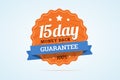 15-day money back guarantee badge. Royalty Free Stock Photo