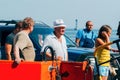 People transported on ferry Russia Royalty Free Stock Photo