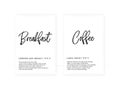 Coffee and breakfast definition, vector