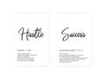 Hustle and success definition, vector Royalty Free Stock Photo