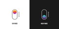 Day and Night Mode. Dark mode icon concept. App interface design concept. Dark mode switch icon. Vector illustration Royalty Free Stock Photo