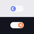 Day and Night Mode Switcher for Phone Screens. Toggle Element for Mobile App, Web Design. Light and Dark Buttons. Day night switch Royalty Free Stock Photo