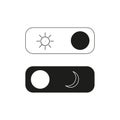 Day, night, sun, moon icons. Vector stock illustration isolated on white background. Contour symbol. EPS10 Royalty Free Stock Photo