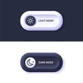 Day night switch - dark mode, light mode switch button. Royalty Free Stock Photo