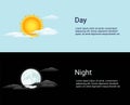 day and night time concept background Royalty Free Stock Photo