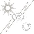 Day and night vs the sun and the moon star Royalty Free Stock Photo